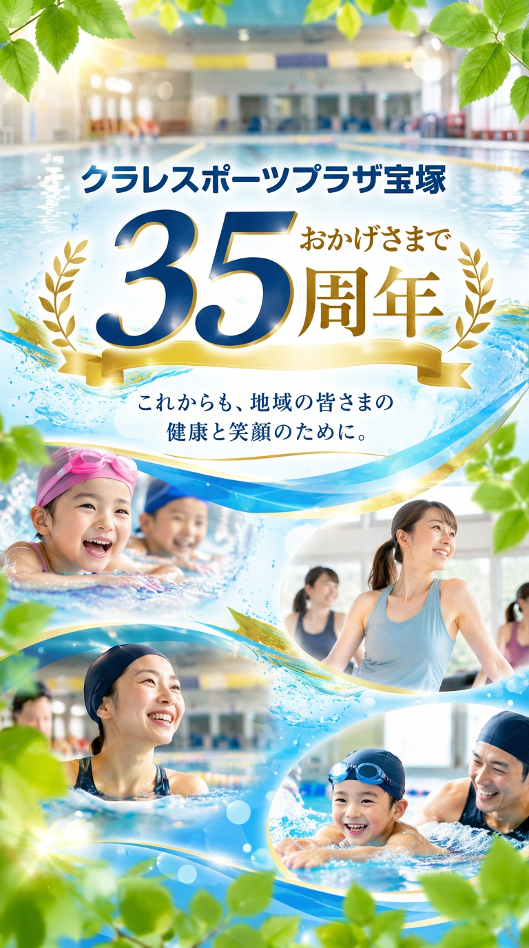 クラレスポーツプラザ宝塚 - おかげさまで35周年